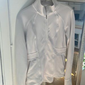 White Lululemon Zip Up Jacket. Size 10.